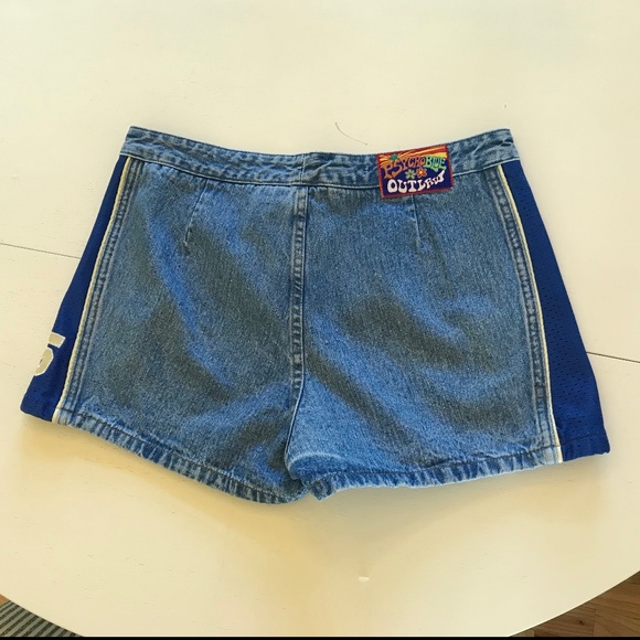 90’S PHYSCO BLUE OUTLAW SHORTS - Picture 9 of 16